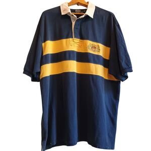 RARE VINTAGE Polo Ralph Lauren 2XLT‎ BAIT & TACKLE Rugby Stamped Collar Grommets